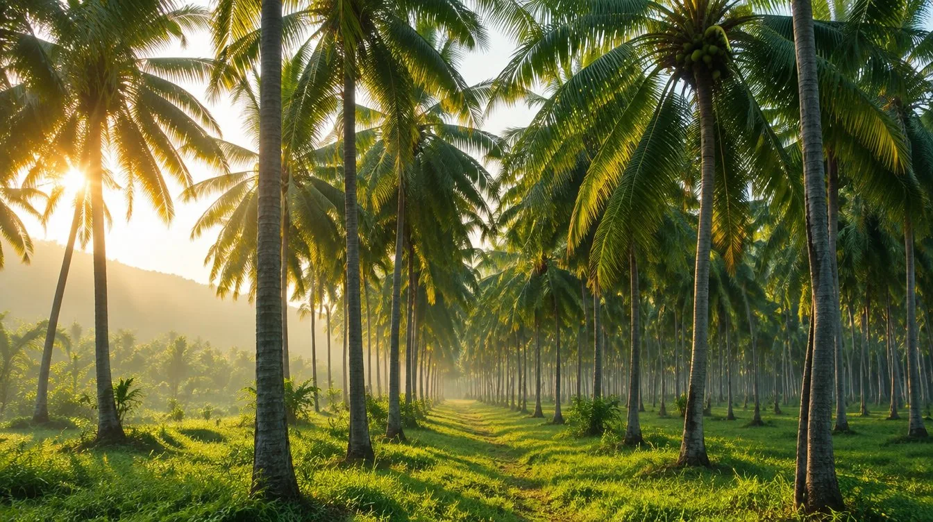 Sri Lankan coconut field